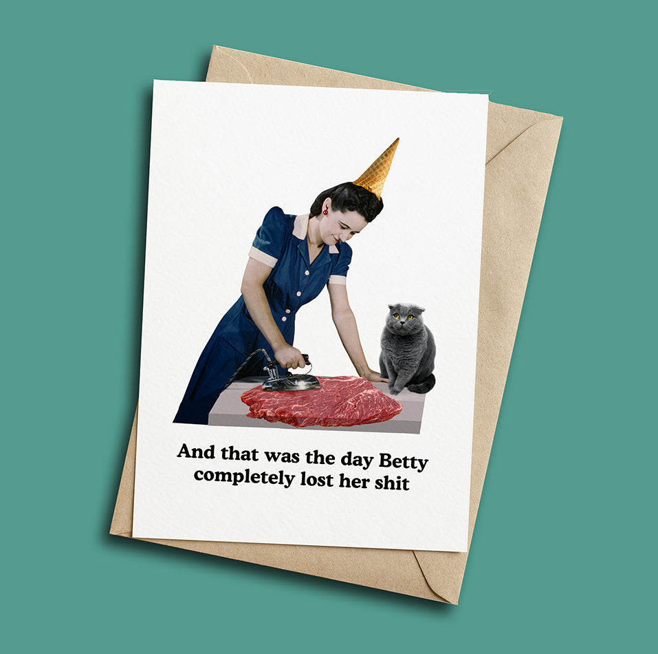 Betty Lost it Card