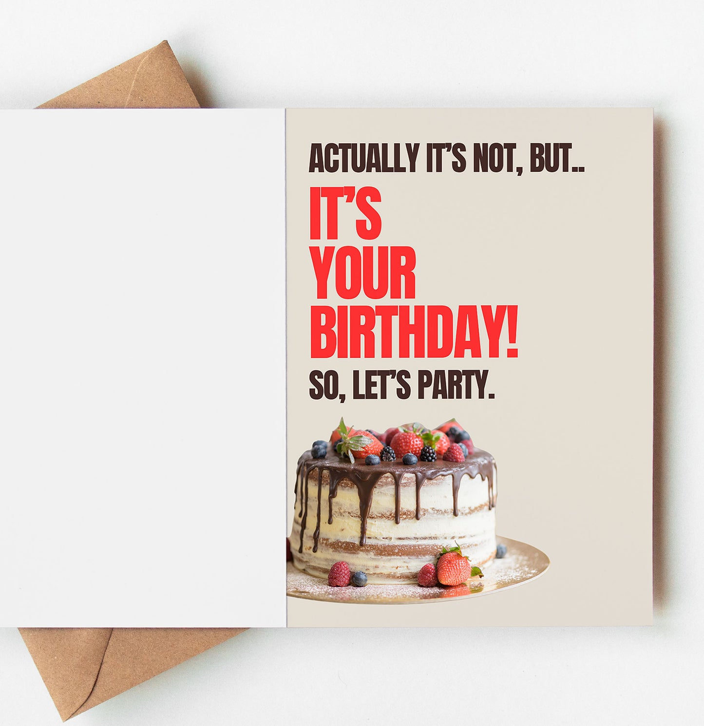 Cake is Now Healthy Birthday Card